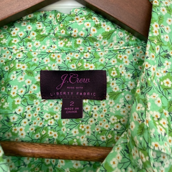 NWOT J.Crew Cotton Poplin Perfect Shirt in Liberty Misti Valeria Floral – Size 2 - Picture 3 of 5